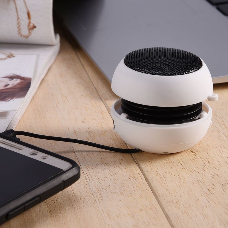 Tihebeyan Portable Computer USB Speaker, Mini HD Audio Subwoofer Speaker with 3.5mm Audio Cable for PC Laptop Mobile Phone MP3(Black) - Image 2